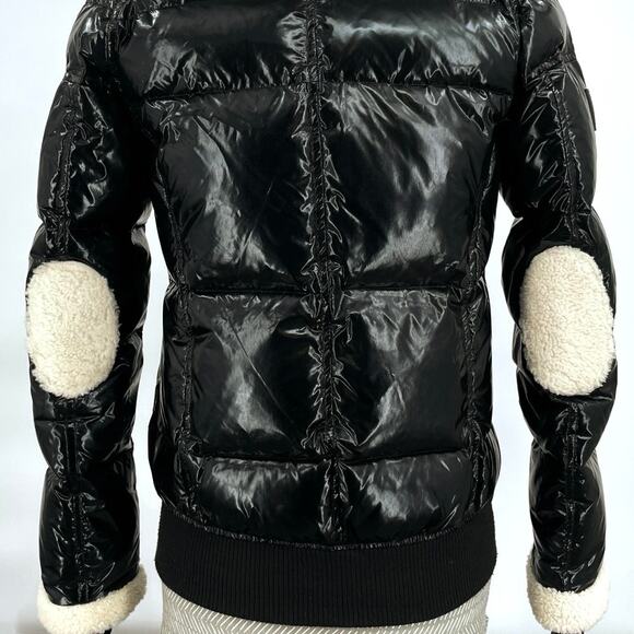 SAM. Ellie Down Jacket Caviar Black Puffer Bomber Shearling Outdoors Coat XS - Picture 4 of 16